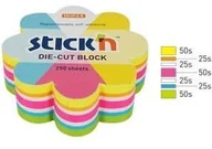 Notesy i bloczki - STICK N NOTES KWIATEK, 67X67MM, MIX 5 KOL. NEON+BIAŁY, 250KART. 21833 - miniaturka - grafika 1