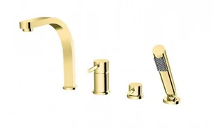 PMD Piramida Bateria wannowa 4 otworowa Decco złota - Baterie wannowe i prysznicowe - miniaturka - grafika 2