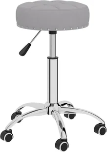 Fotel biurowy, krzesło biurowe vidaXL Obrotowe krzesło biurowe, szare, tapicerowane tkaniną - Fotele i krzesła biurowe - miniaturka - grafika 2