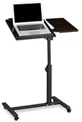 Podkładki pod mysz - Relaxdays stolik na laptopa z regulacją wysokości wys. x szer. x gł.: 95 x 60 x 40 cm, stojak na notebooka, także dla osób leworęcznych, stolik kawowy, z kółkami z hamulcem, z półką na myszkę z 2 list 10020396_ (10020396_46) - miniaturka - grafika 1