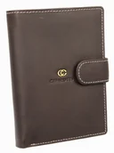 Portfele - Cefirutti Portfel Męski Skóra Cielęca Duży Pionowy Z Zapięciem Dwa Skrzydełka Pionowy Suwak Matowy HT 7680278-5 - miniaturka - grafika 1
