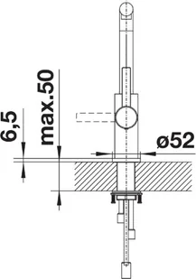 Blanco LANORA-S stal szlachetna szczotkowana 523123 - Baterie kuchenne - miniaturka - grafika 4