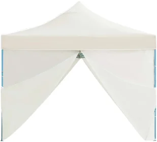 vidaXL Składany namiot z 8 ścianami bocznymi, 3 x 9 m, kremowy - Pawilony ogrodowe - miniaturka - grafika 8