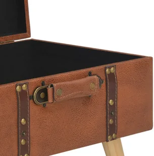 vidaXL Stołek ze schowkiem, 40 cm, kolor tan, sztuczna skóra vidaXL - Pufy i podnóżki - miniaturka - grafika 8