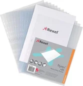 Koszulki na dokumenty - Rexel Nyrex wytrzymały pokrowiec na tablet (otwór od góry i z boku, A4) 25 sztuki przezroczysty 108661 - miniaturka - grafika 1