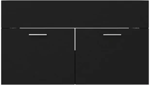 VidaXL Lumarko Zestaw mebli łazienkowych, czarny, płyta wiórowa! 3071694 VidaXL - Meble łazienkowe - miniaturka - grafika 17