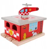 Pociągi dla dzieci - veligo BJT262 Parowozownia Strażacka Kolejka drewn - miniaturka - grafika 1