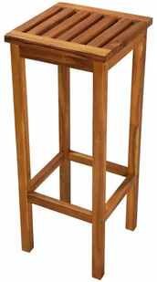 vidaXL Stołki barowe, 2 szt., lite drewno akacjowe, 30,5x30,5x74 cm - Fotele i krzesła ogrodowe - miniaturka - grafika 6