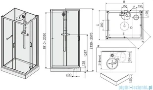 Sanplast Classic II 90x120 602-011-0101-38-4S1 - Kabiny prysznicowe - miniaturka - grafika 2