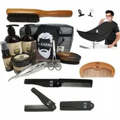 Kosmetyki i akcesoria do pielęgnacji brody - Zestaw Do Brody M.barbe Kosmetyki Nożyczki Brzytwa - miniaturka - grafika 1