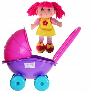 Wózek dla Lalek Głęboki Gondola+ Lalka Przytulanka - Wózki dla lalek - miniaturka - grafika 7