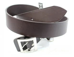 Complex Pasek Męski Skórzany Oficer Skóra Licowa Czekoladowy - Paski - miniaturka - grafika 7