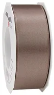 Pasmanteria - Unbekannt C.E. Pattberg satyna w kolorze taupe, 25 m tasiemka satynowa do pakowania prezentów, szerokość 40 mm, taśma do prezentów do dekoracji i majsterkowania, taśma dekoracyjna na prezenty, na każdą okazję 7184025-036 - miniaturka - grafika 1