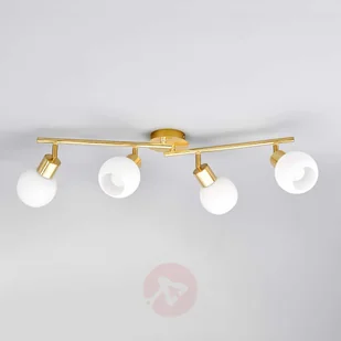 Lampenwelt 4-punktowa lampa sufitowa LED ELAINA, mosiężna - Lampy sufitowe - miniaturka - grafika 2