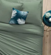 Pościel - Atmosphera Poszwa na kołdrę 240 x 220 cm bawełna zielona 178578K - miniaturka - grafika 1
