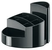 HAN Przybornik na biurko Rondo, 9 komór, czarny HN1746013-01 - Przyborniki na biurko - miniaturka - grafika 2