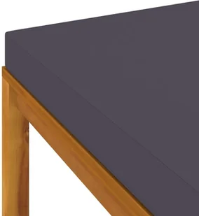 vidaXL Podnóżek z ciemnoszarą poduszką, lite drewno akacjowe - Pozostałe meble ogrodowe - miniaturka - grafika 7