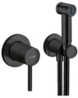 Baterie bidetowe - Kludi 389983976 BOZZ zestaw higieniczny komplet czarny mat - miniaturka - grafika 1