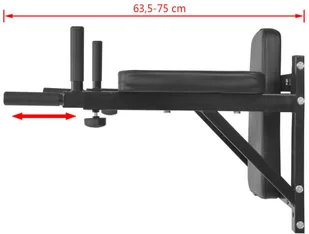 vidaXL Poręcze do ściany, czarne vidaXL - Poręcze i drążki do podciągania - miniaturka - grafika 7