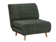 Fotele - Vente-Unique Rozkładany fotel welurowy PALULA - kolor ciemnozielony - miniaturka - grafika 1