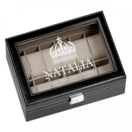 Pudełka i szkatułki - Murrano Szkatułka Kuferek na Zegarki GRAWER Queen SZKT-ZG-A-013 - miniaturka - grafika 1