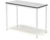 Meble do szkół i przedszkoli - AJ Produkty Stół BORS, 1200x600x900 mm, laminat szary, biały - miniaturka - grafika 1