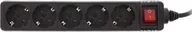 Listwy zasilające - InLine Steckdosenleiste 5-fach, mit Schalter,1.5 m, schwarz - 16451D - miniaturka - grafika 1