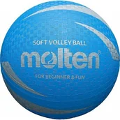 Siatkówka - Molten Piłka do siatkówki gumowa niebieska S2V1250-C S2V1250-C - miniaturka - grafika 1
