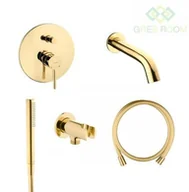 Zestawy prysznicowe - Oltens Zestaw Oltens Molle zestaw wannowo-prysznicowy podtynkowy złoty połysk 36602800 - miniaturka - grafika 1