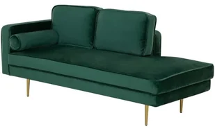 Beliani Szezlong welur szmaragdowy lewostronny MIRAMAS - Szezlongi - miniaturka - grafika 4