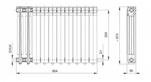 KFA Armatura Kraków 789-100-44 G500F - Grzejniki pokojowe - miniaturka - grafika 2