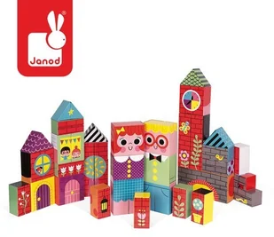 Janod Ogromne klocki 2 w 1 Domki i postacie 35 elementów - J02735 - Klocki - miniaturka - grafika 5