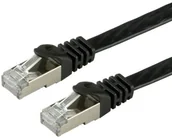 Kable miedziane - Value FTP patchkbl KAT6, płaski, czarny, czarny 1m 21990971 - miniaturka - grafika 1