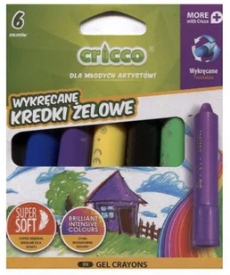 AMEX Kredki żelowo-pastelowe 3w1 kolorów CRICCO - Kredki, ołówki, pastele i pisaki - miniaturka - grafika 2