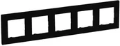 Klawisze i ramki - Legrand Ramka pięciokrotna Niloe Step czarna 863595 - miniaturka - grafika 1