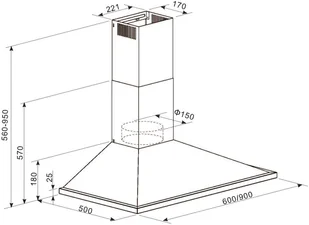 Klarstein Galina Americana (TK15CH-Galina-A) - Okapy kuchenne - miniaturka - grafika 2