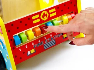 HH POLAND DREWNIANY CHODZIK EDUKACYJNY STRAŻ POŻARNA PCHACZ HH-HM013238 - Pchacze - miniaturka - grafika 9