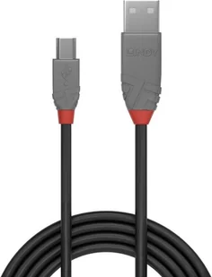 Lindy 36724 Kabel USB 2.0 A Mini-B Anthra Line 3m LY-36724 - Kable USB - miniaturka - grafika 2