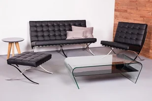 King Home Fotel BARCELON PRESTIGE PLUS czarny - 100% skóra naturalna, włoska selekcjonowana, podstawa chrom T03-1.BLACK.PP - Fotele - miniaturka - grafika 7