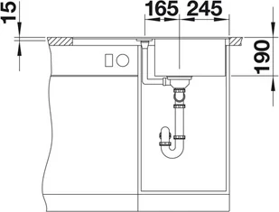 Blanco METRA 45S-F ANTRACYT 519081 - Zlewozmywaki - miniaturka - grafika 4