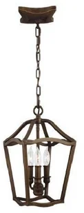 Feiss Industrialna LAMPA wisząca FE-YARMOUTH-3P Elstead świecznikowa OPRAWA klatka metalowy ZWIS antyczny brąz FE-YARMOUTH-3P - Lampy sufitowe - miniaturka - grafika 2