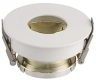 Oprawy, klosze i abażury - v-tac Oprawa Oczko V-TAC GU10 Wpuszczana Biały/Złoty Okrągła VT-873 - miniaturka - grafika 1