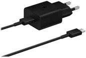 Ładowarki do telefonów - Samsung Ładowarka sieciowa 1xUSB-C 15W EP-T1510 z kablem USB-C USB-C czarna | - miniaturka - grafika 1