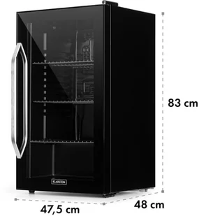 Klarstein Beersafe XXL Onyx, lodówka, A+, LED, 3 ruszt metalowe, szklane drzwi, onyks HEA-Beersafe-XXL-OX - Szafy i witryny chłodnicze - miniaturka - grafika 9