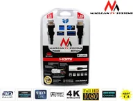 Akcesoria do monitorów - Maclean Kabel HDMI-HDMI 1.4 1,8 m Kabel HDMI Złoty Ethernet Blister 5901549689525 - miniaturka - grafika 1