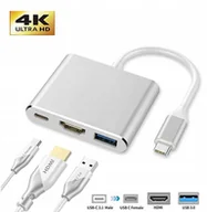 Adaptery i przejściówki - Adapter Typ Usb-c + Usb 3.1 + Hdmi 4K Macbook - miniaturka - grafika 1