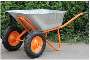 186 BEDREW Taczka dwukołowa ogrodowa ocynkowana 100L 140L wymiary koryta taczki 88x57 cm) 18677166 77166-uniw - Wózki magazynowe - miniaturka - grafika 2