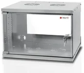 Szafy rack - Techly Pro TechlyPro Szafka wisząca ECO 19'' 6U/320 mm szklane drzwi zmontowana szara 022212 - miniaturka - grafika 1