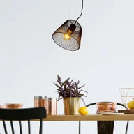 Lampy sufitowe - Näve Lampa wisząca Korie z klatkowym kloszem 1-punktowa - miniaturka - grafika 1