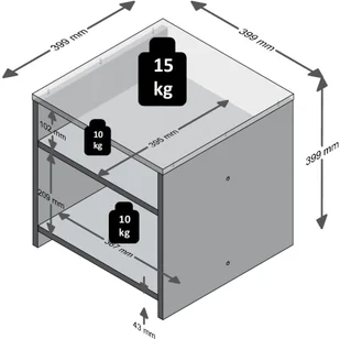FMD Mobel FMD Stolik kawowy z półką, kolor dębowy - Ławy i stoliki kawowe - miniaturka - grafika 6